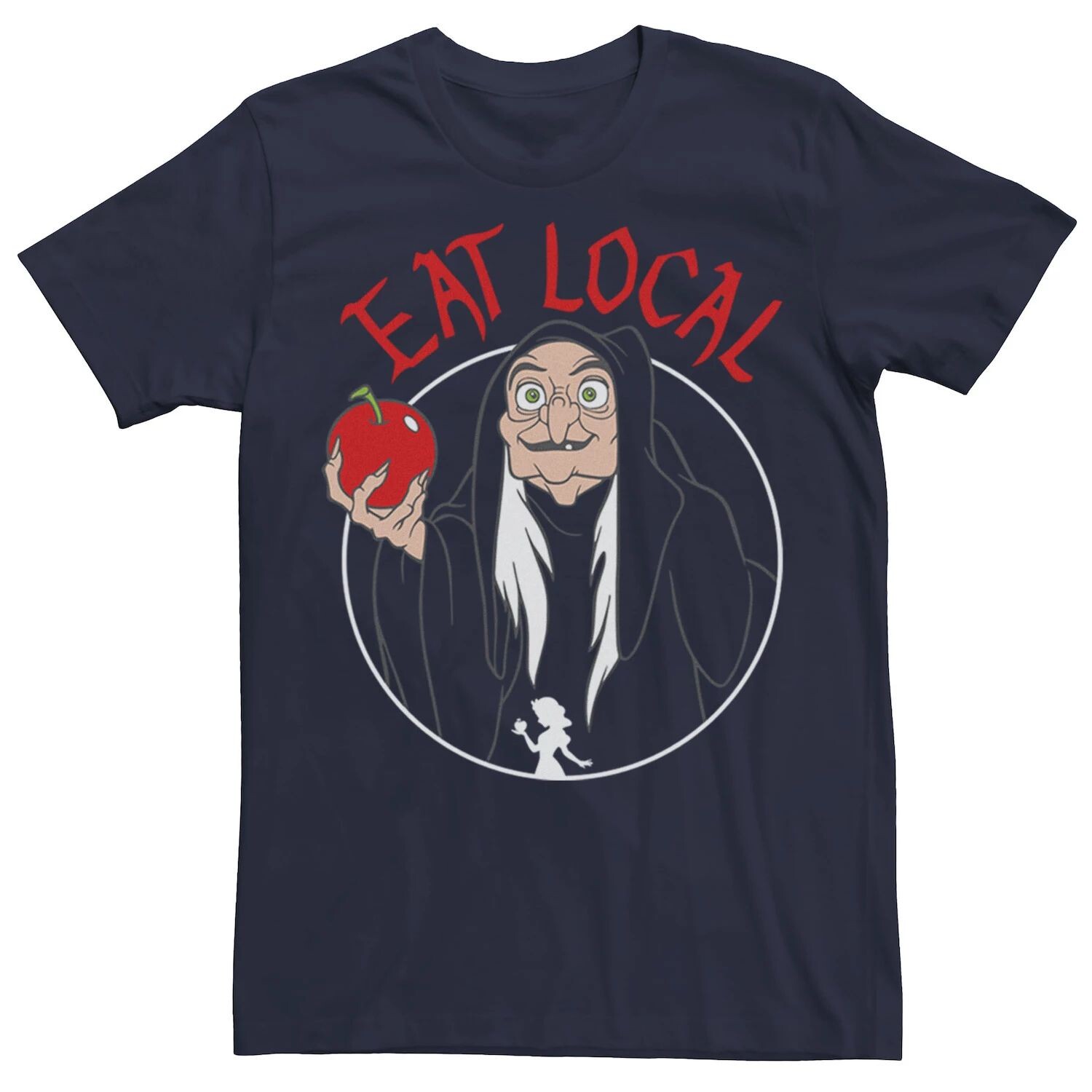 

Мужская футболка 's Snow White Wicked Witch Eat Local Portrait, Синяя Disney, синий