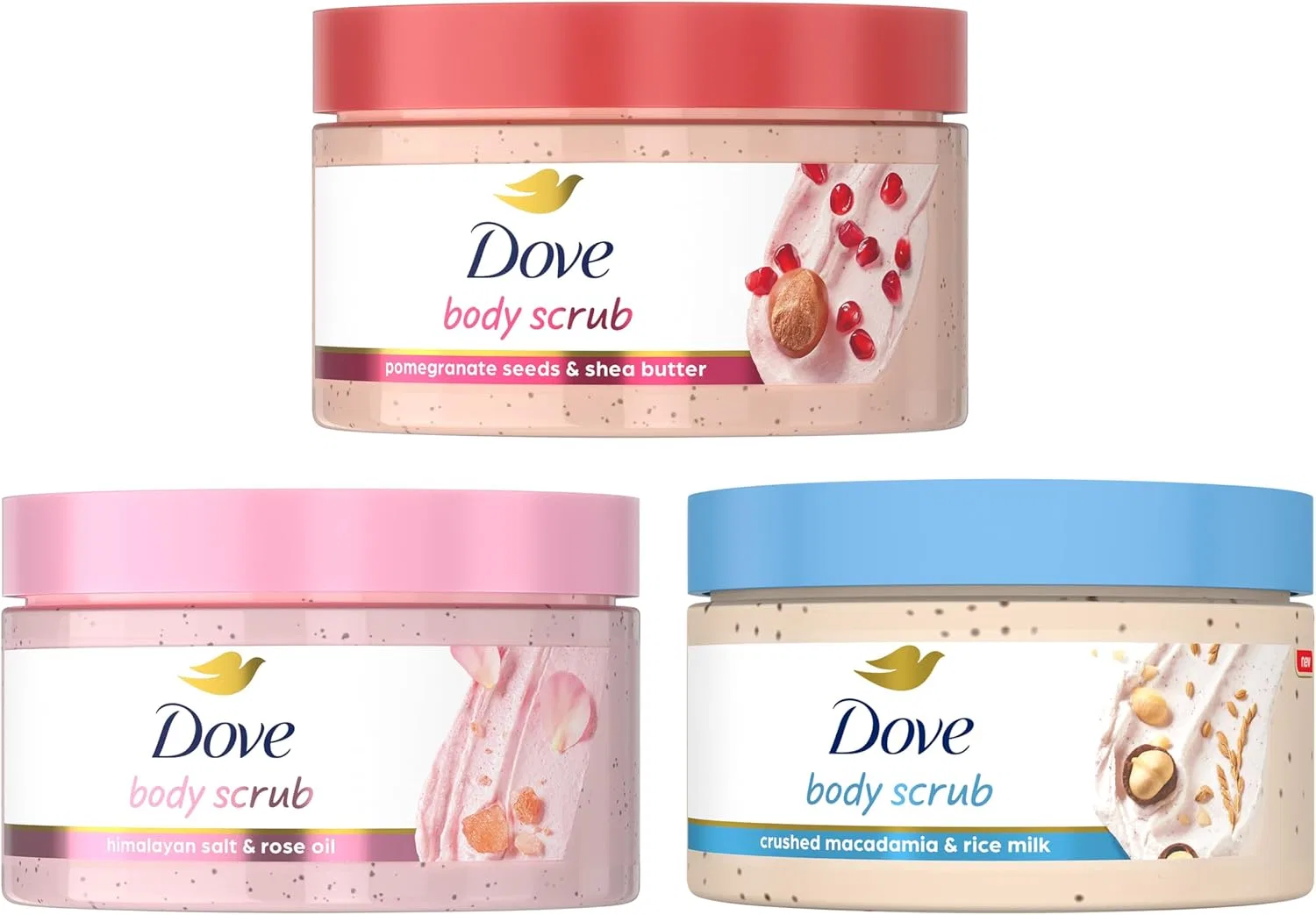 Скраб для тела Dove, 3 упаковки, 10.5 fl oz