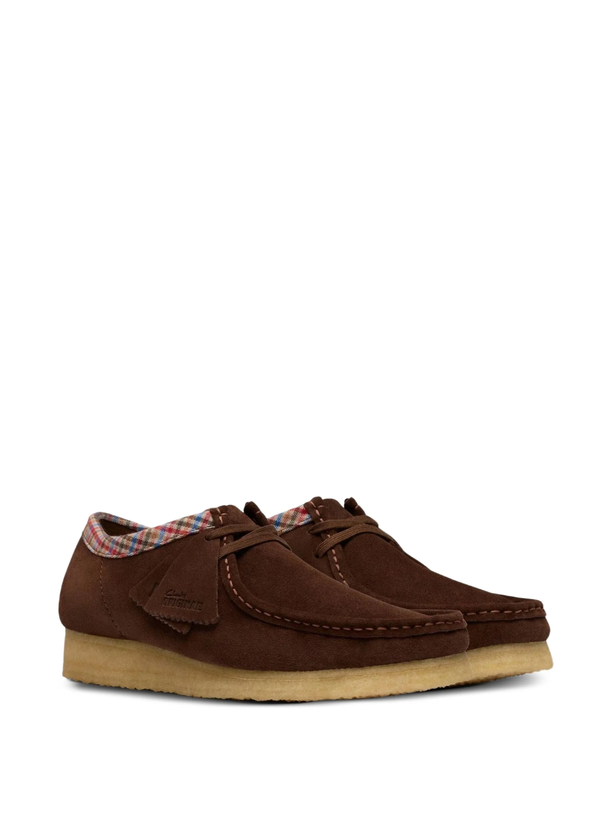 Ботинки с отделкой в клетку Clarks Originals, коричневый — фото 2