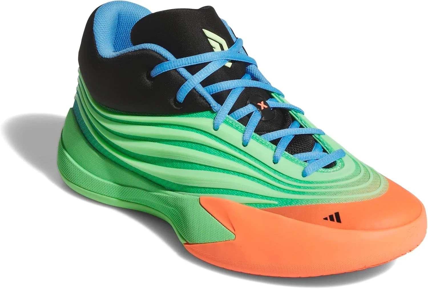 Женские кроссовки Adidas унисекс X, Lime Burst Signal Coral Blue Burst — фото 4
