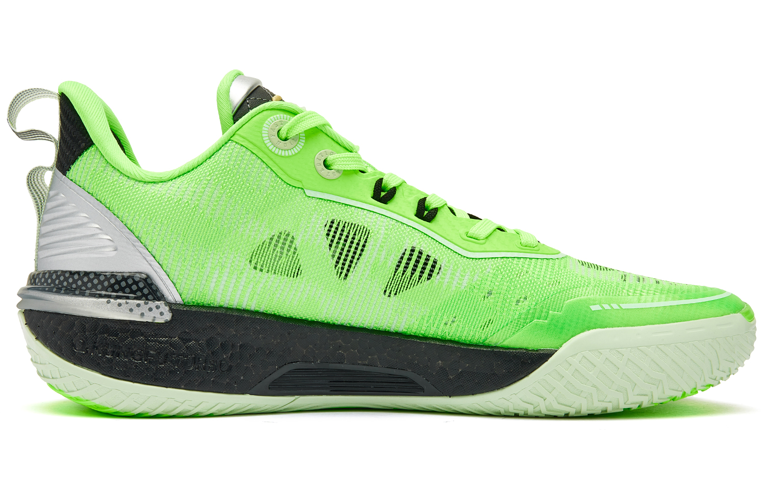 

QIAODAN Баскетбольные кроссовки FE2.0 Low Top Q KUNGFU TURBO мужские, ярко-зеленые, черные