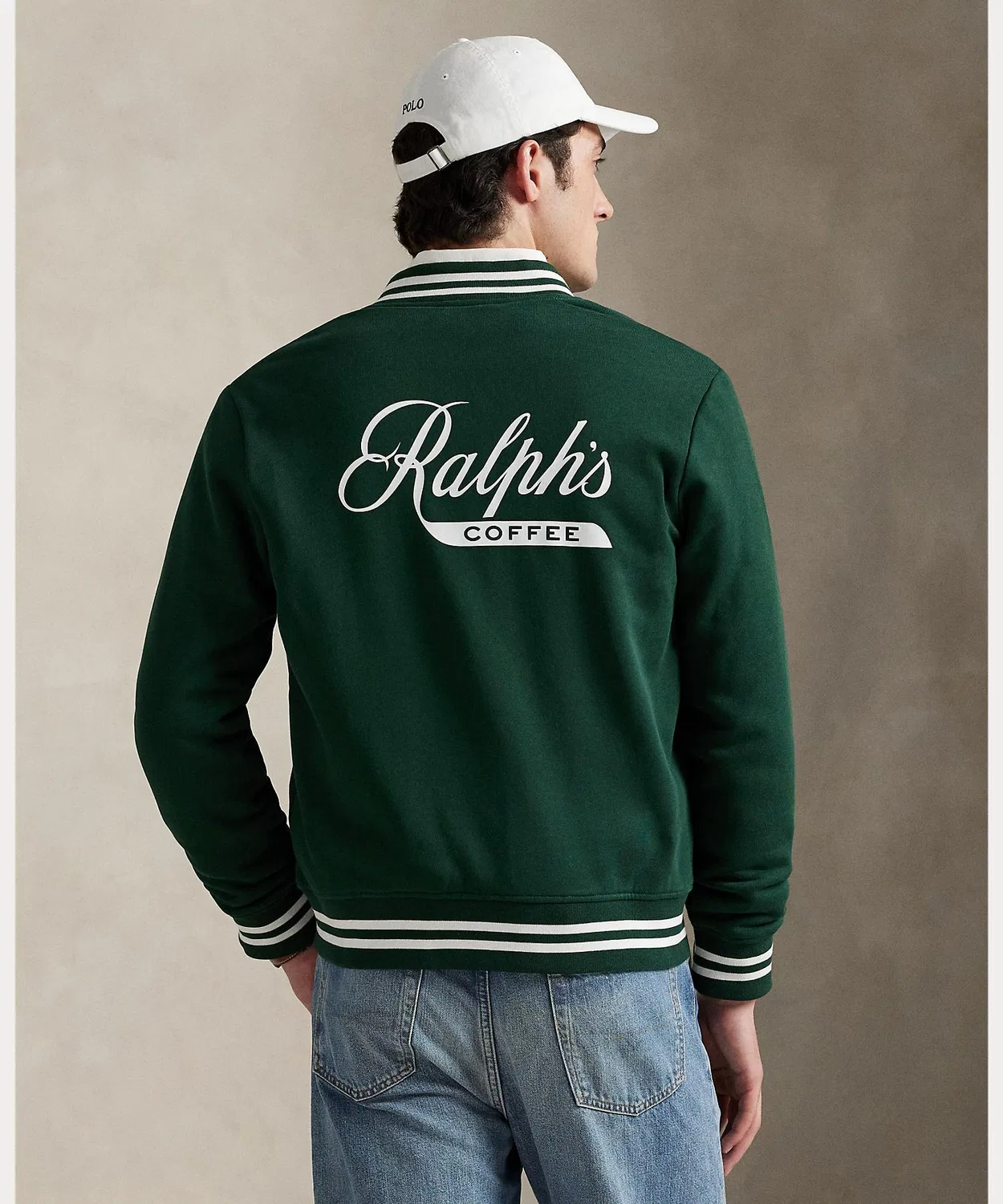 Куртка бейсбольная Ralph's Coffee, хлопок/полиэстер, зелёная — фото 4