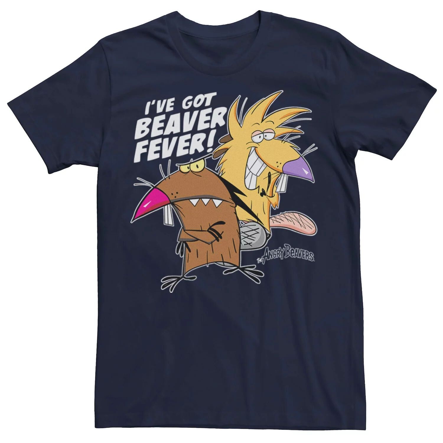 

Мужская футболка Angry Beavers I've Got Beaver Fever с портретом Licensed Character, синий