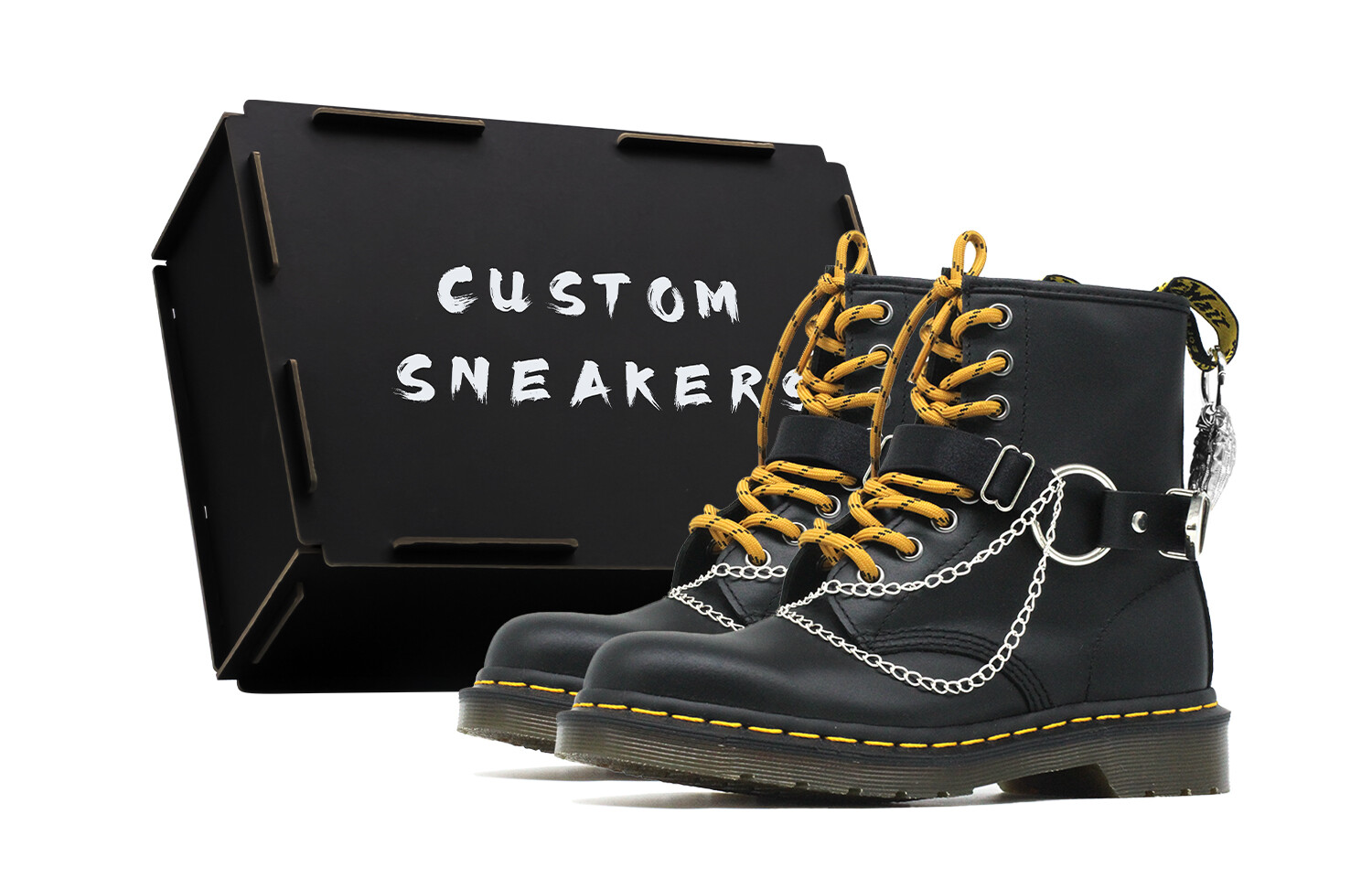 

1460 Ботинки Martin Унисекс Черный /Желтый Dr.Martens