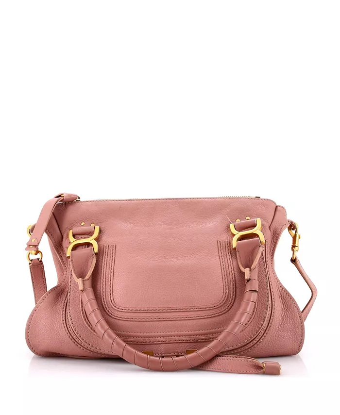 

Средняя кожаная сумка Marcie Satchel Pre-Owned Chloe, розовый