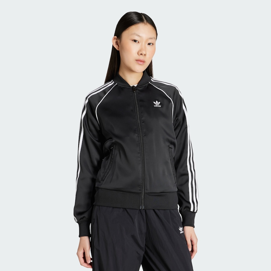 Толстовка с капюшоном на молнии ADIDAS ORIGINALS Sst Adicolor, черный — фото 2