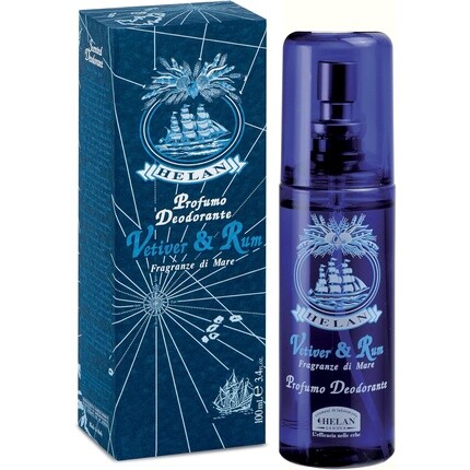 

Мужской парфюмерный дезодорант Helan Vetiver & Rum, натуральный спрей без солей алюминия, обогащенный эфирными маслами, свежий и нежный, 100 мл - сделано в Италии