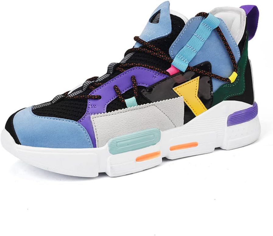 

Мужские кроссовки Баскетбольные кроссовки Уличная мода Беговые кроссовки Спортивная обувь Тренировочные кроссовки Сникеры Yafexin, Cyan