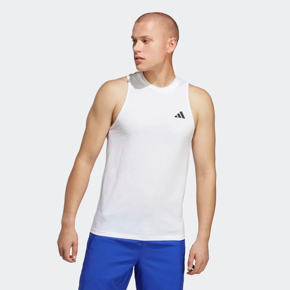 Мужская тренировочная футболка Adidas Feel Ready с логотипом, модель без рукавов — фото 2