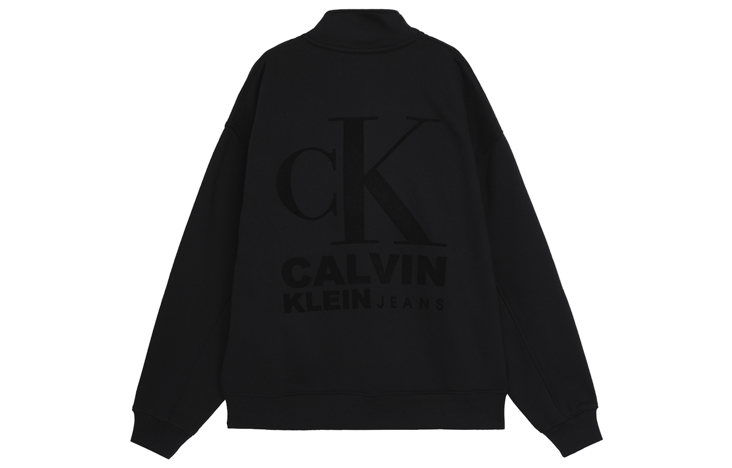 Флисовая толстовка с логотипом и полузастежкой Calvin Klein, BEH-Космический черный — фото 3