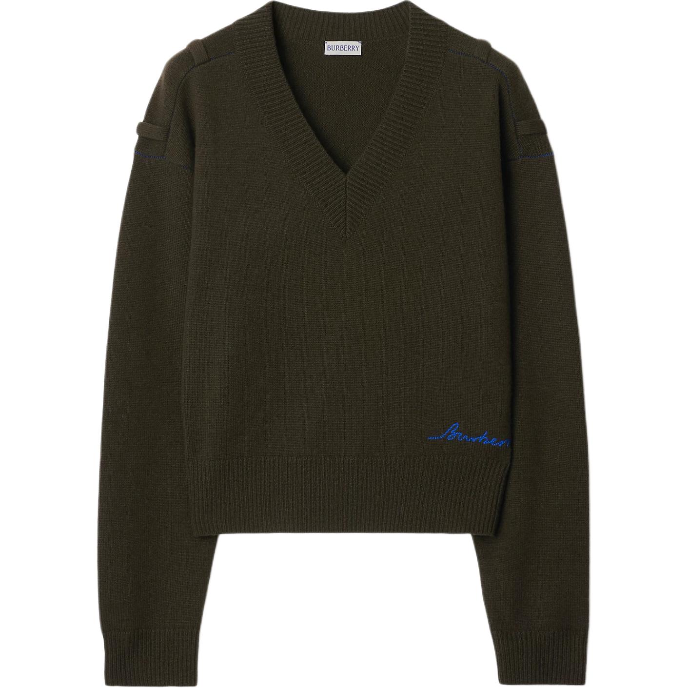 

Кашемировый свитер Burberry, темно зеленый