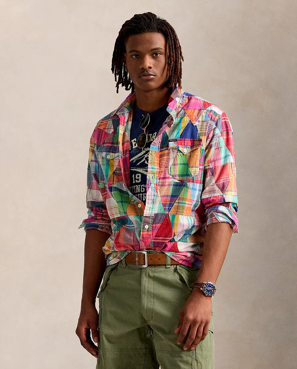 

Мужская рубашка классического кроя из хлопка Polo Ralph Lauren, мультиколор