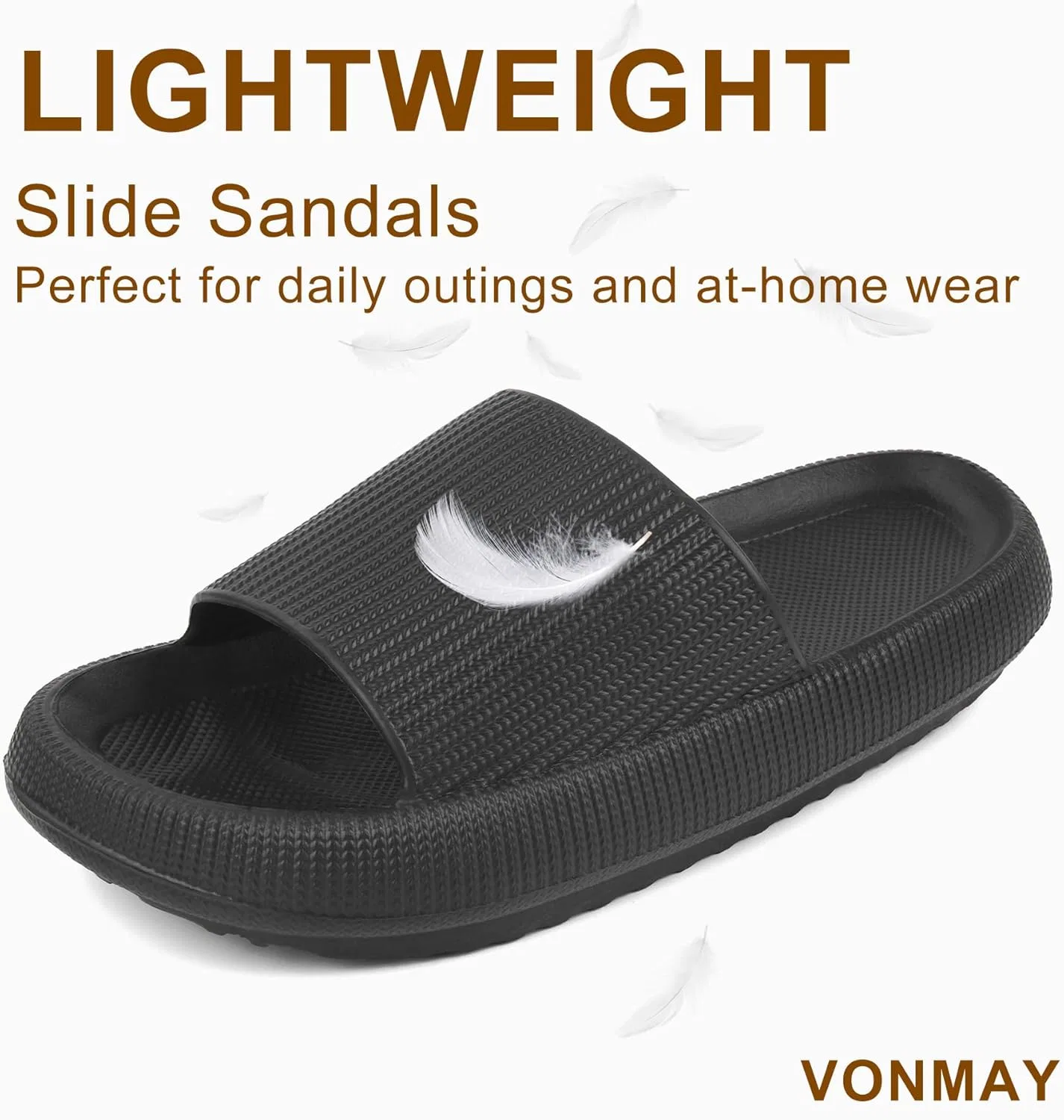 Тапочки водонепроницаемые VONMAY Black VANSARTO — фото 4