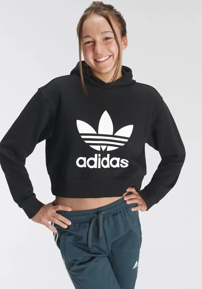 

Толстовка Adidas Originals с капюшоном "ADICOLOR CROPPED HOODIE", черный