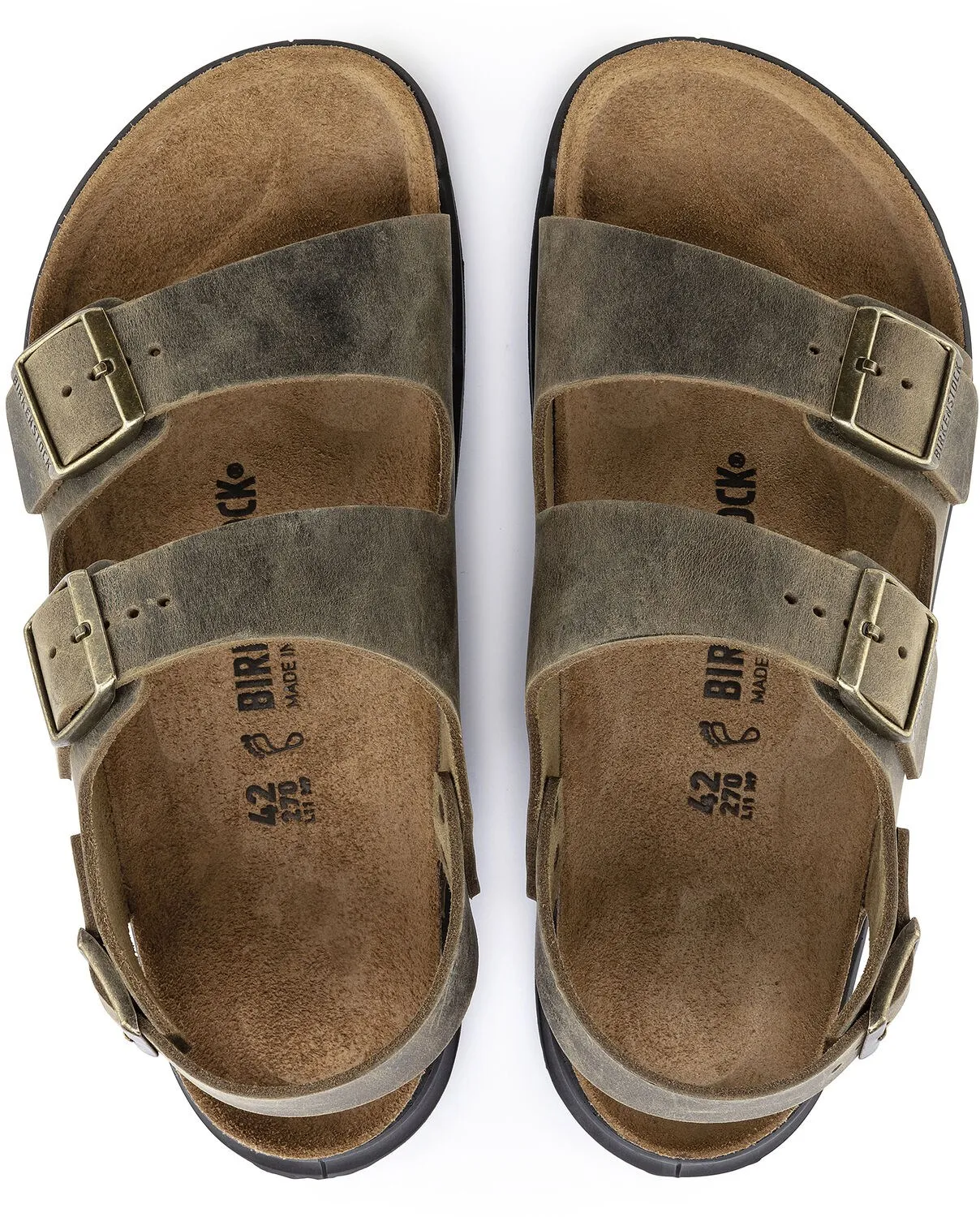 Миланские городские сандалии Birkenstock, Faded Khaki — фото 4