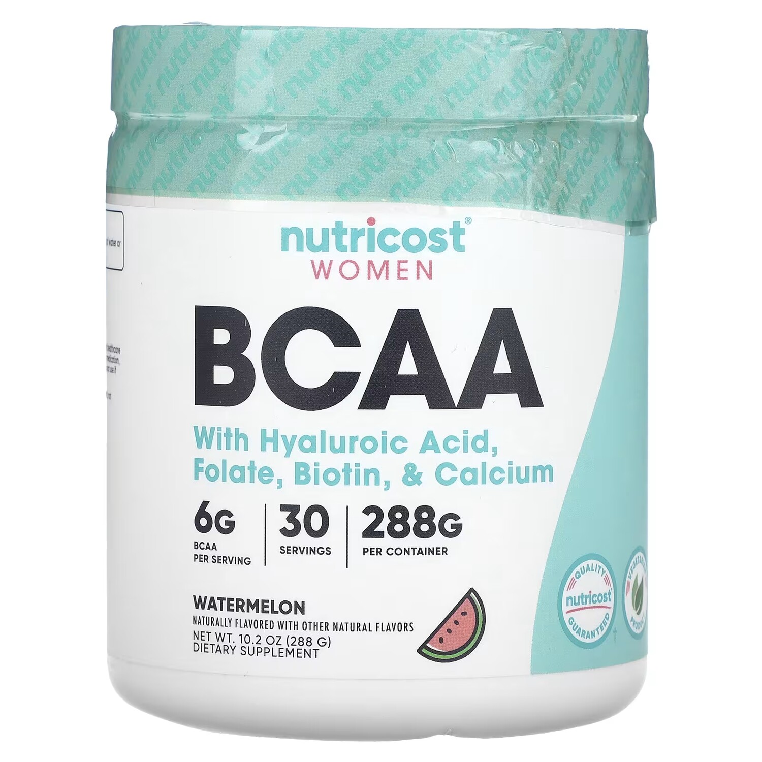 

Добавка Nutricost Women BCAA With Hyaluroic Acid, Folate, Biotin, & Calcium со вкусом арбуза, 288 г