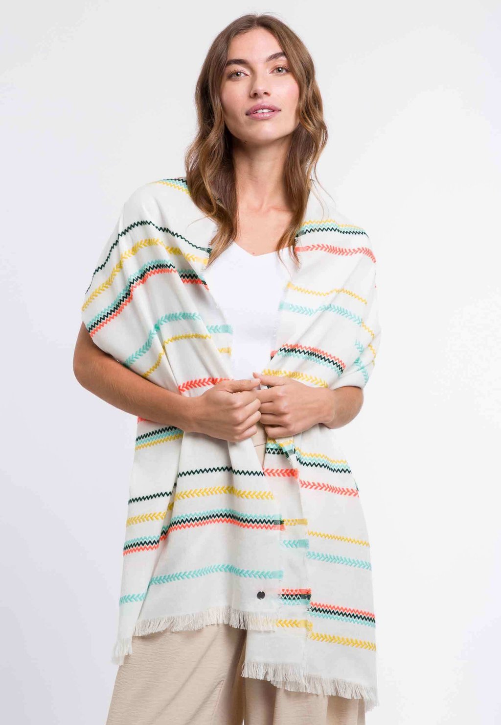 

Шарф STRIPES FRAAS, бирюзовый