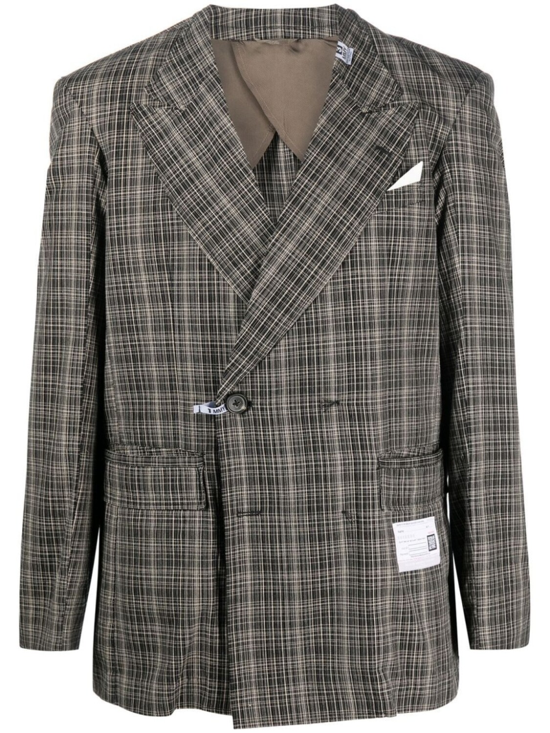 

Maison Mihara Yasuhiro пиджак в клетку, черный
