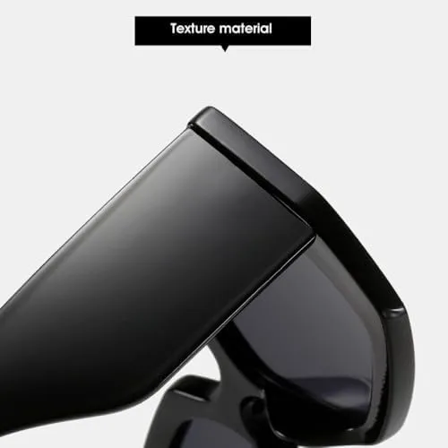 

Солнцезащитные очки в стиле стимпанк квадратной формы для женщин и мужчин, разноцветные, модные, большие, с защитой от УФ-излучения UV400 MTZJH, C8white-black