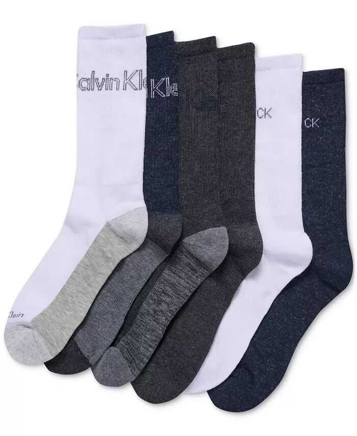 

Мужские носки с логотипом, 6 пар Calvin Klein, синий