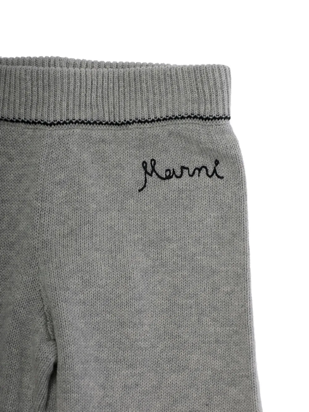 Брюки с вышивкой Marni Kids, серый — фото 3
