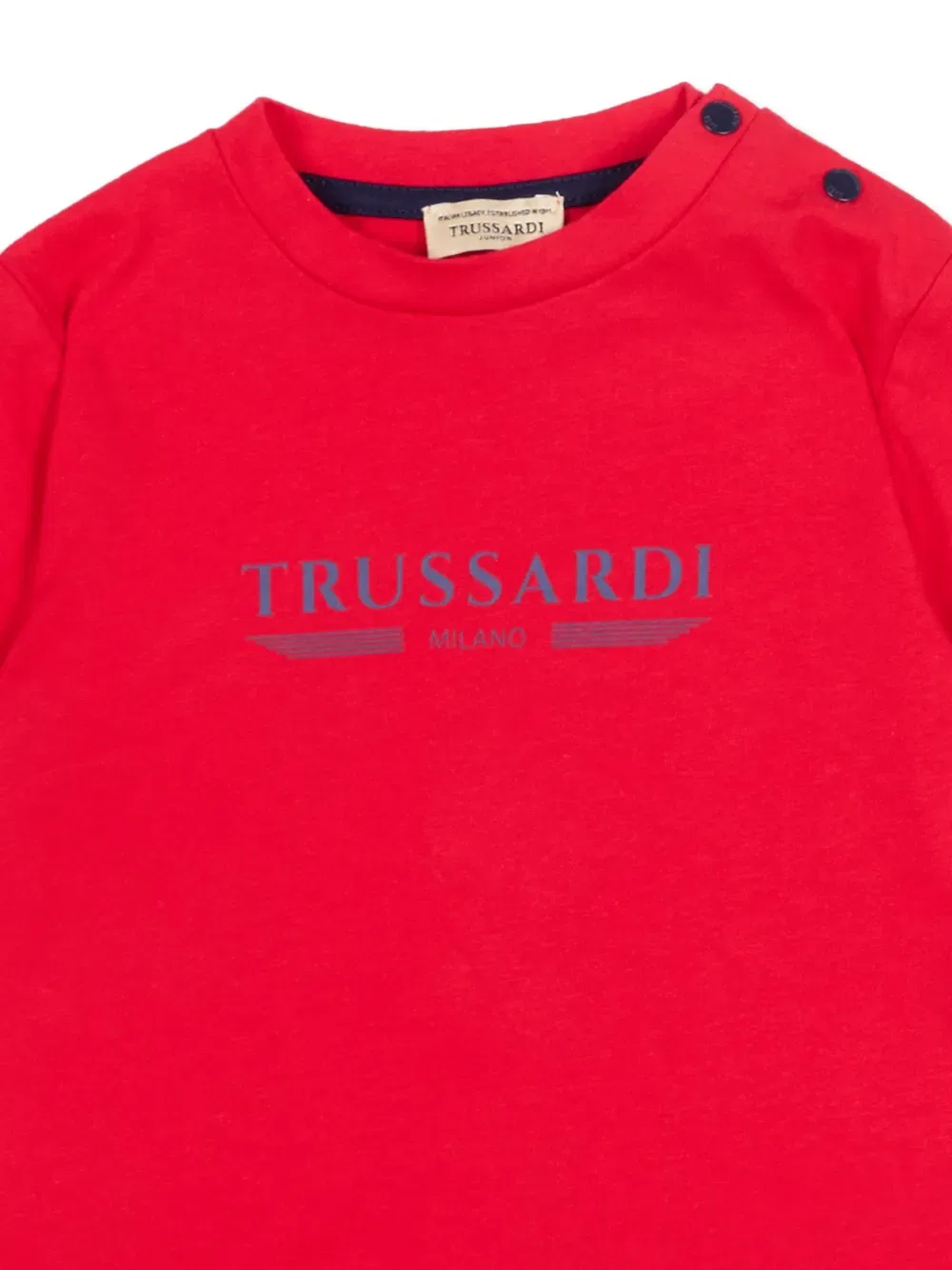 Футболка с коротким рукавом и логотипом Trussardi Junior, красный — фото 3