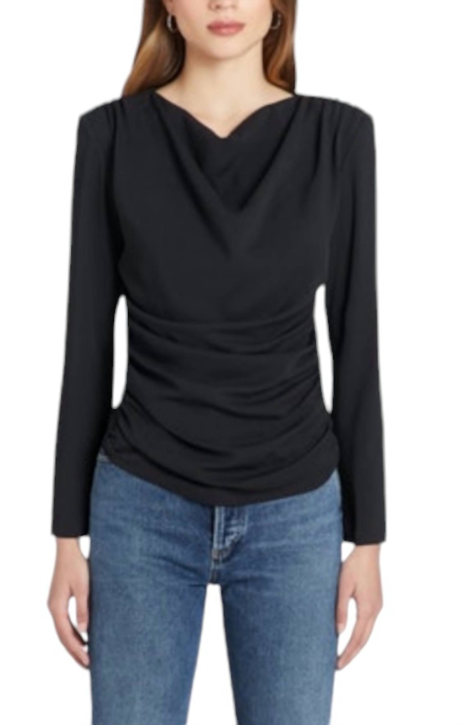 

Длинные рукава Fersia Топ в Blk Amanda Uprichard
