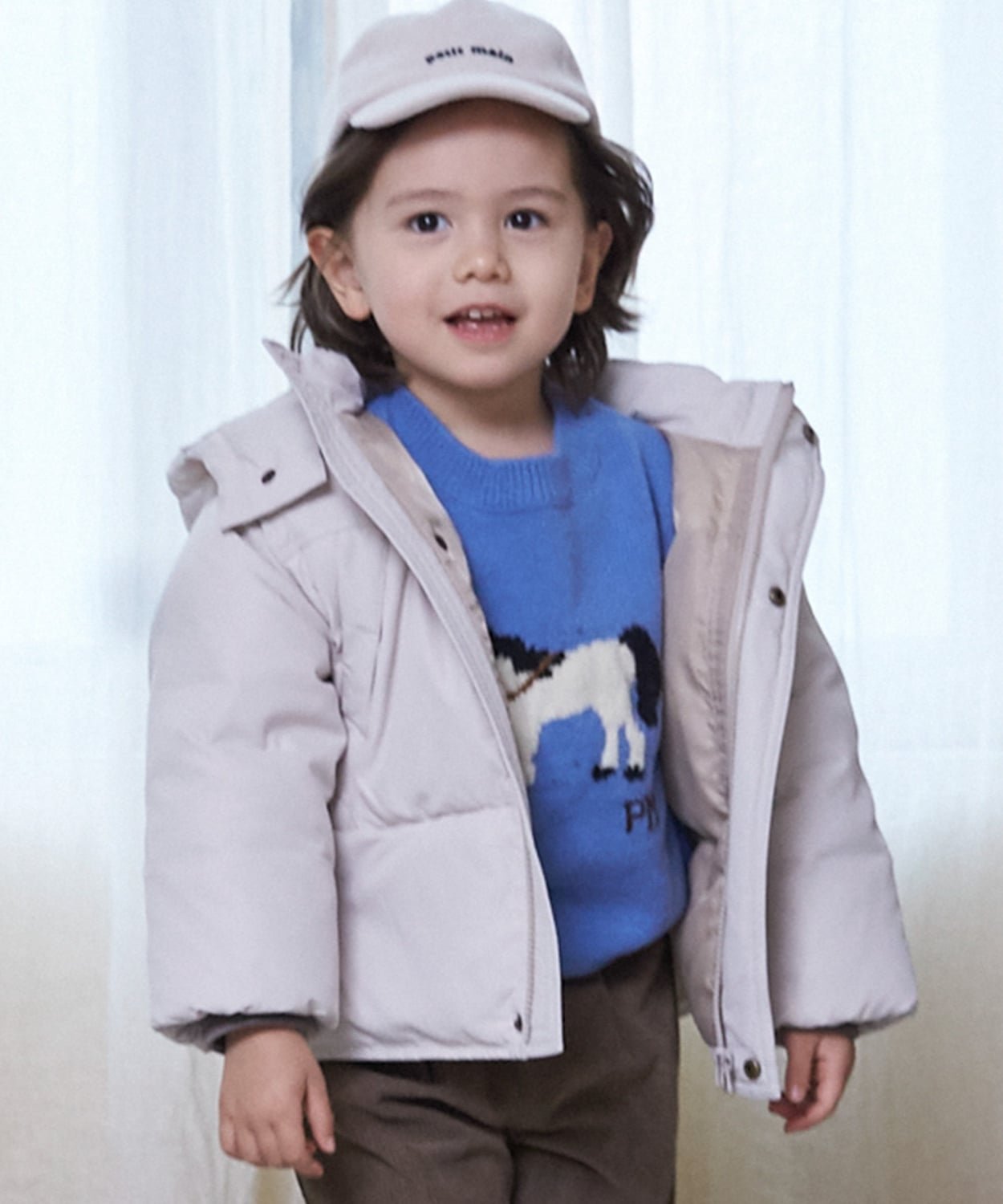 Пуховая куртка Monster Petit Main, Light beige