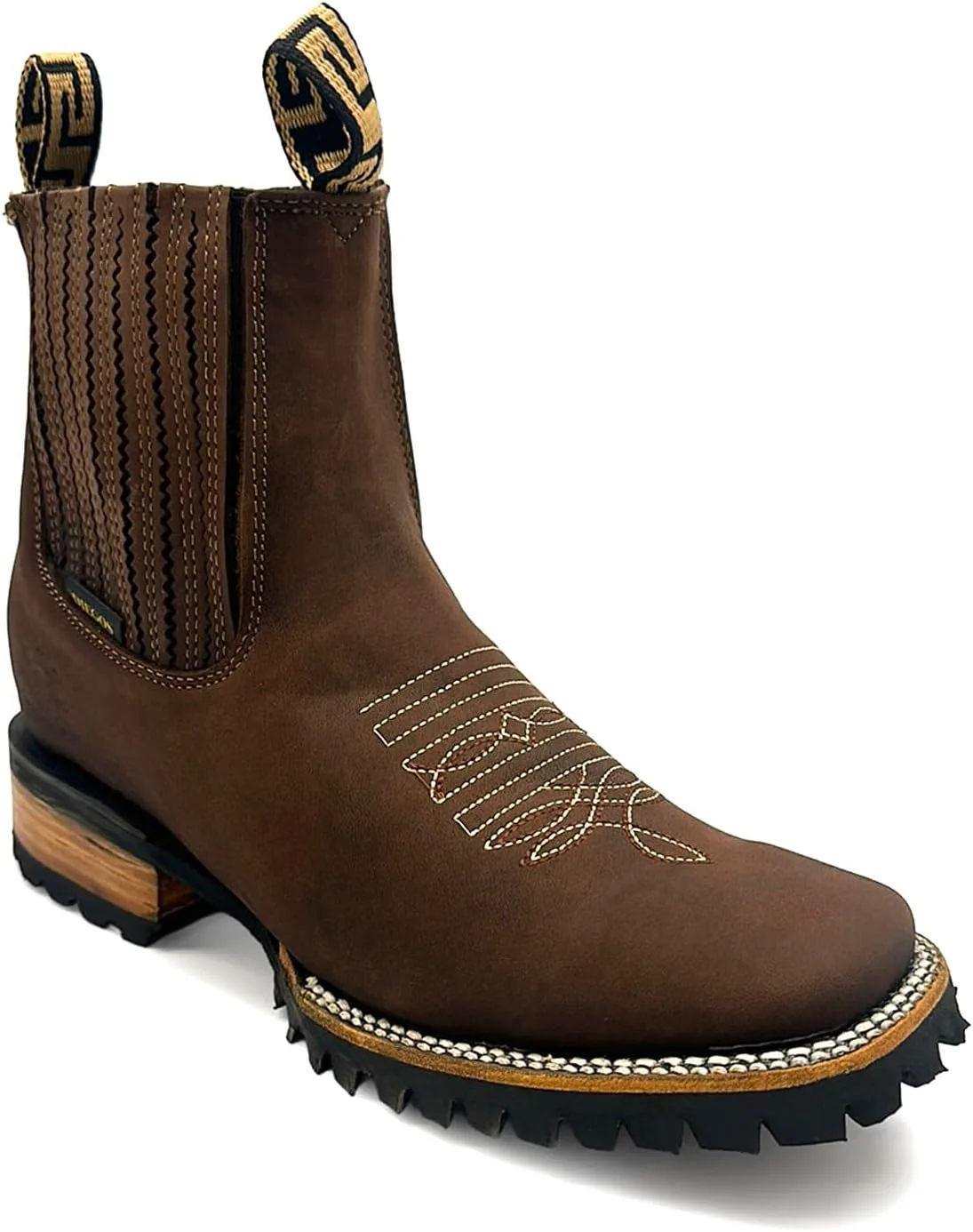 

Мужские западные кожаные ботинки The Western Shops с квадратным носком и низким голенищем