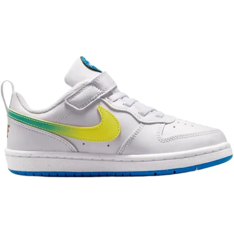 Кроссовки для скейтбординга Court Borough Kids Nike, White Yellow Green — фото 3