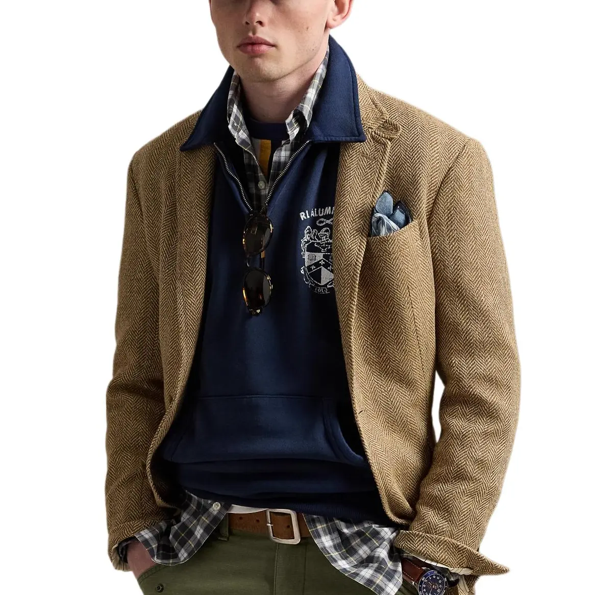 Флисовая толстовка с принтом Polo Ralph Lauren, темно-синий — фото 4
