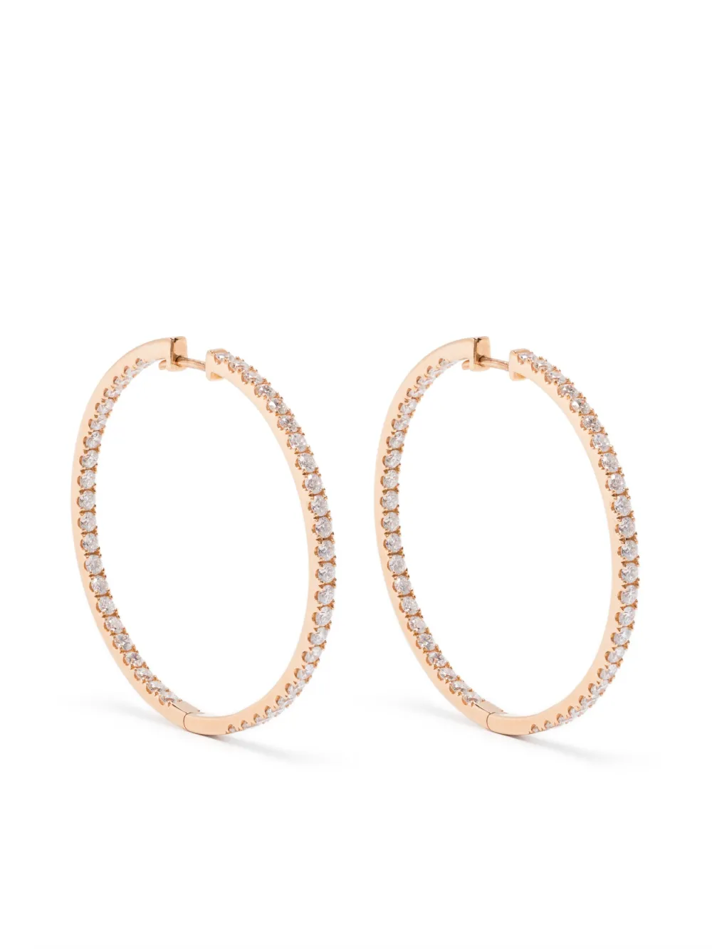 

Бриллиантовые серьги из 18-каратного розового золота ROSEKEY, розовый