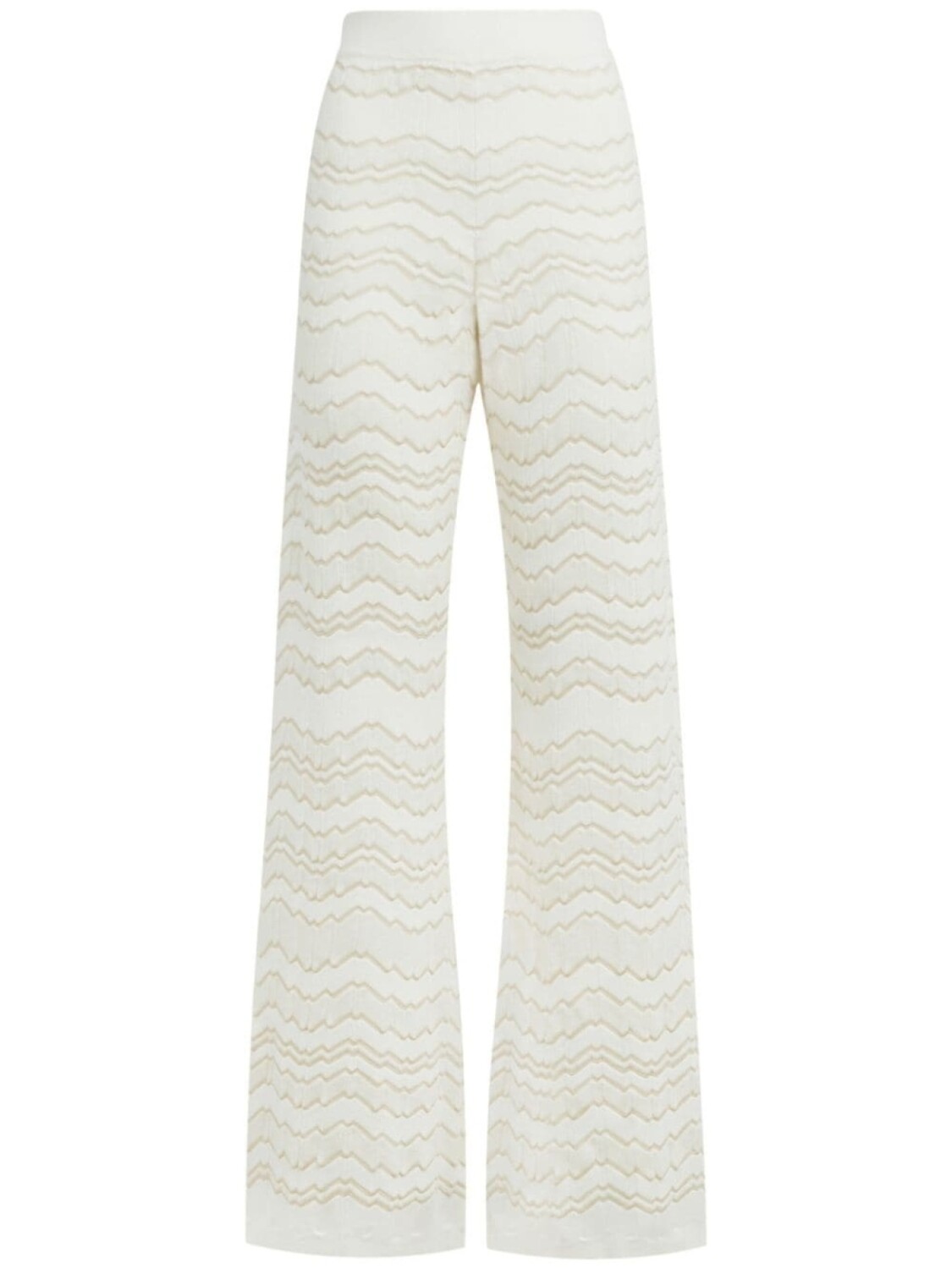 

Missoni брюки с завышенной талией и узором зигзаг, нейтральный цвет