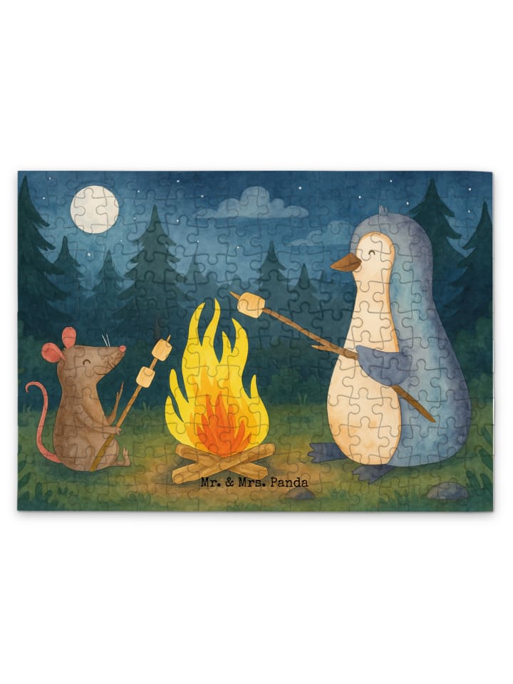 

Mr. & Mrs. Panda Дизайн «Пингвин-головоломка у костра» без надписей белым цветом