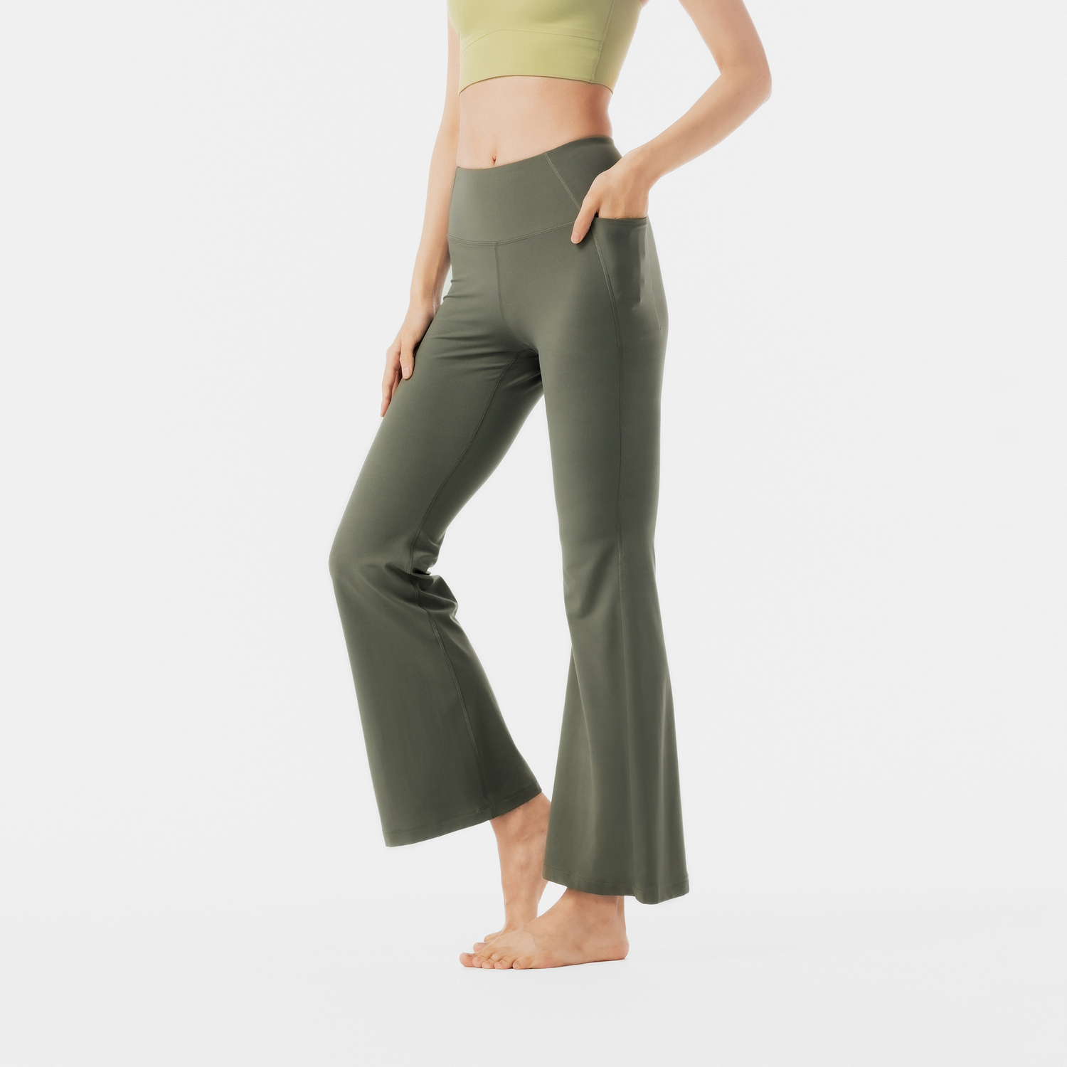 

Женские йога-леггинсы Domyos капучино