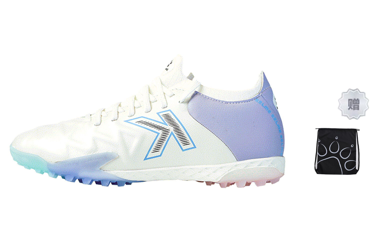 

Футбольные бутсы унисекс с низким верхом белые/фиолетовые Kelme