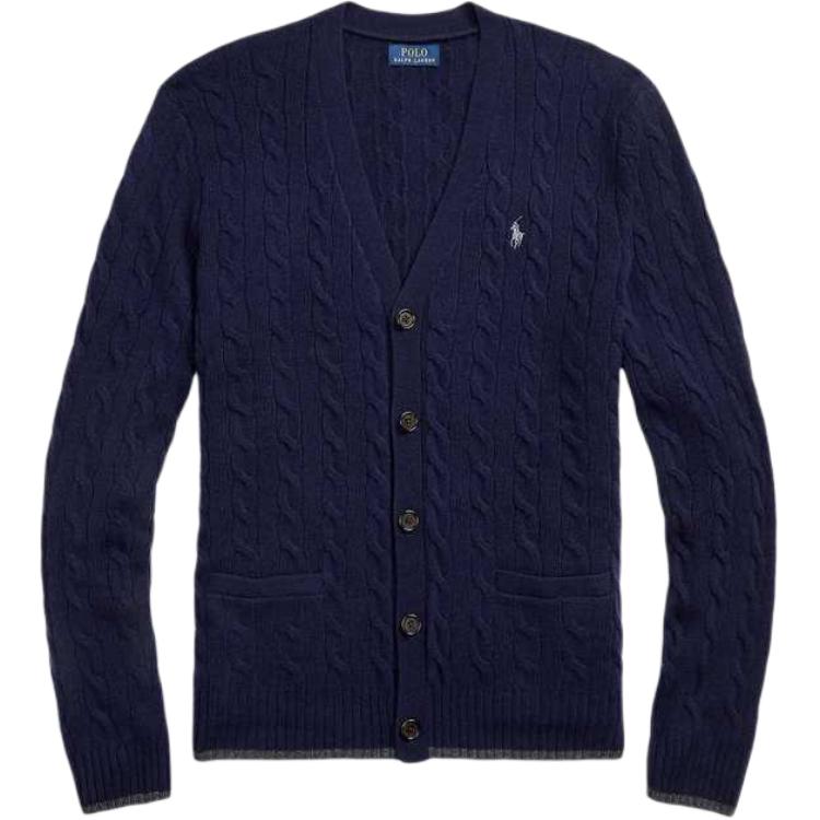 Кардиган с вышивкой Polo Pony Polo Ralph Lauren, Тёмно-синий — фото 2