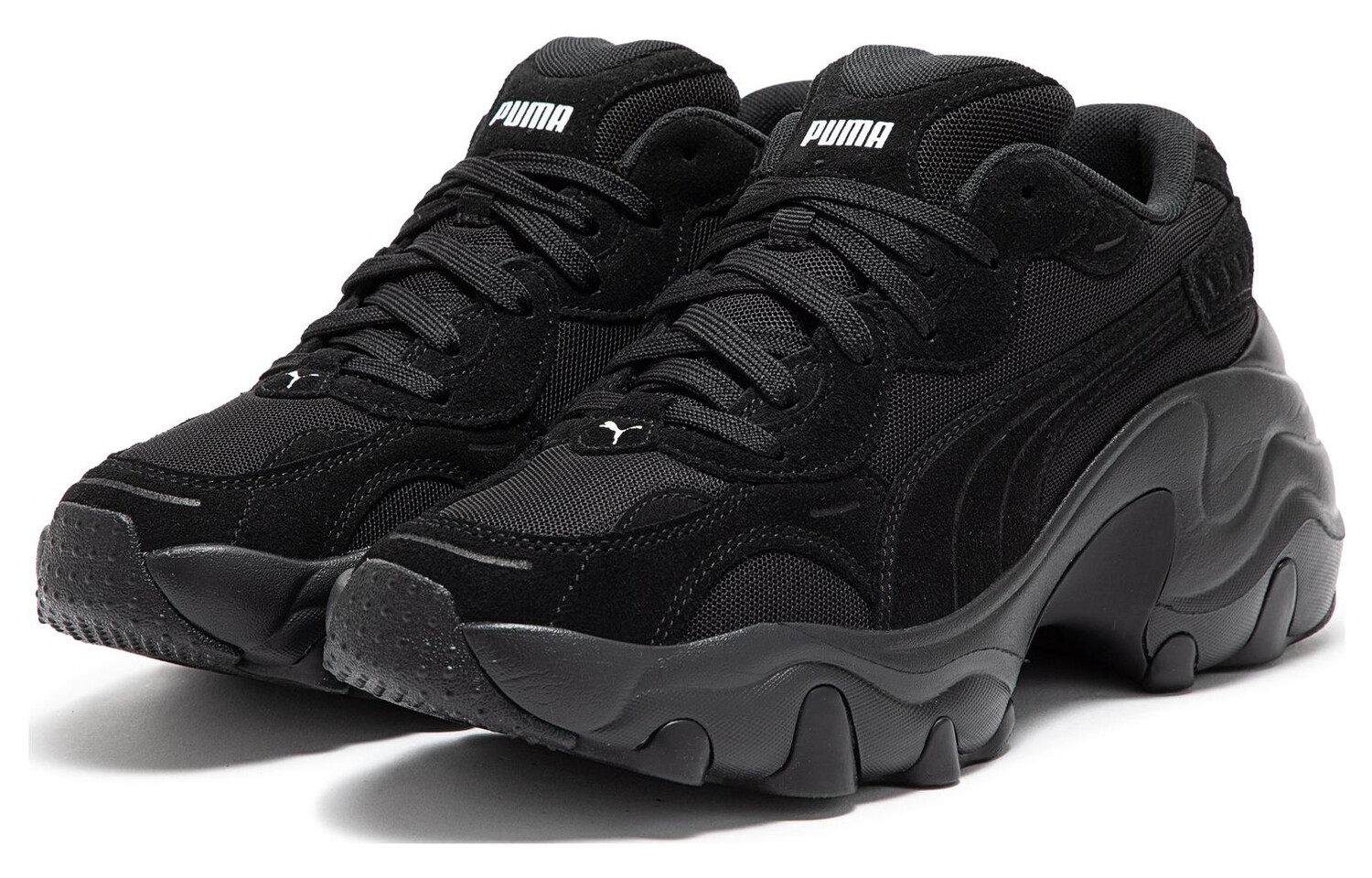 Женские кроссовки на танкетке Puma Pulsar на массивной танкетке, Black — фото 2