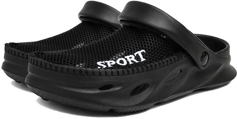 

Мужские сетчатые садовые сабо, шлепанцы на слипоны, водные, пляжные и бассейные сандалии, тапочки для мужчин Odipon, черный