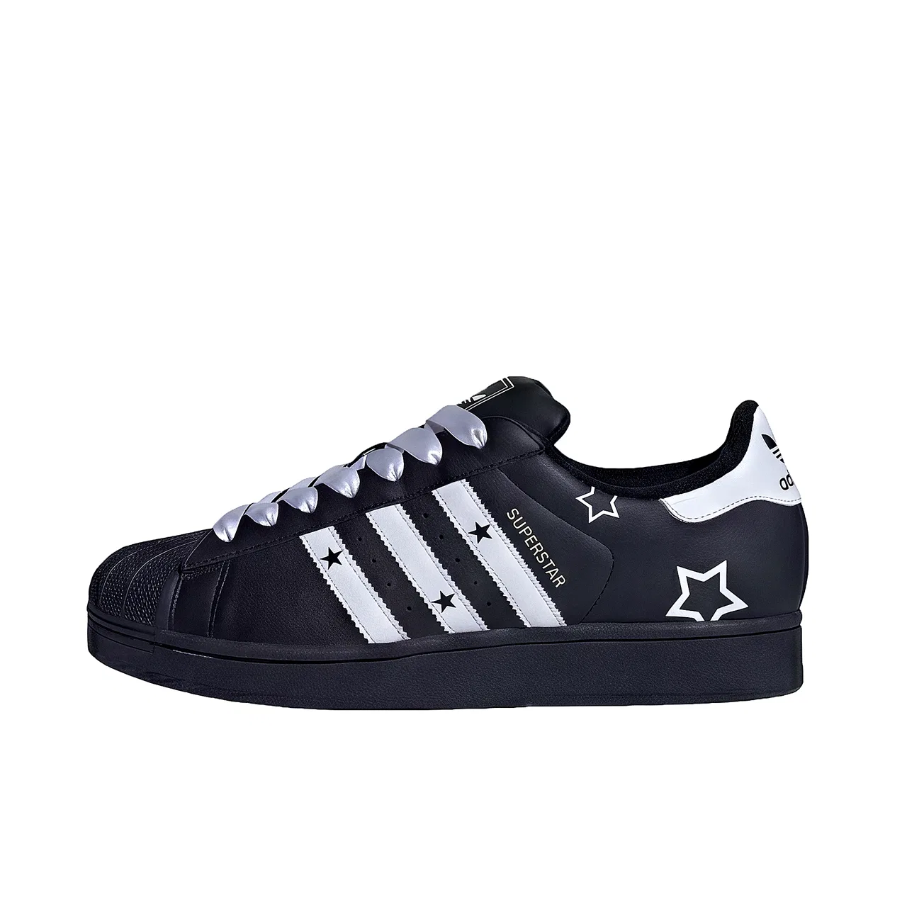 Детские кроссовки для скейтбординга Superstar 2 Adidas Originals черно-белые
