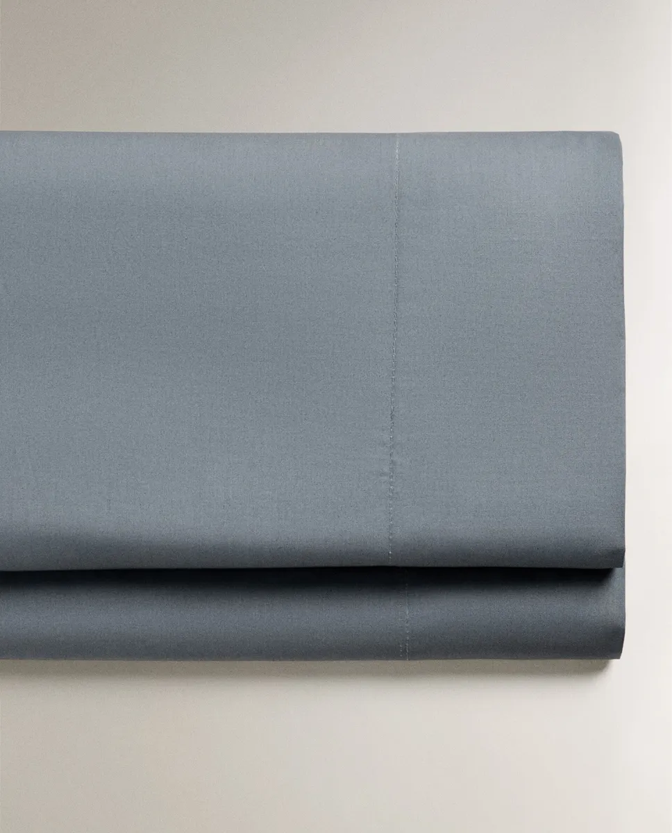 

(200 нитей) плоский лист хлопкового перкаля Zara Home, цвет Petrol Blue
