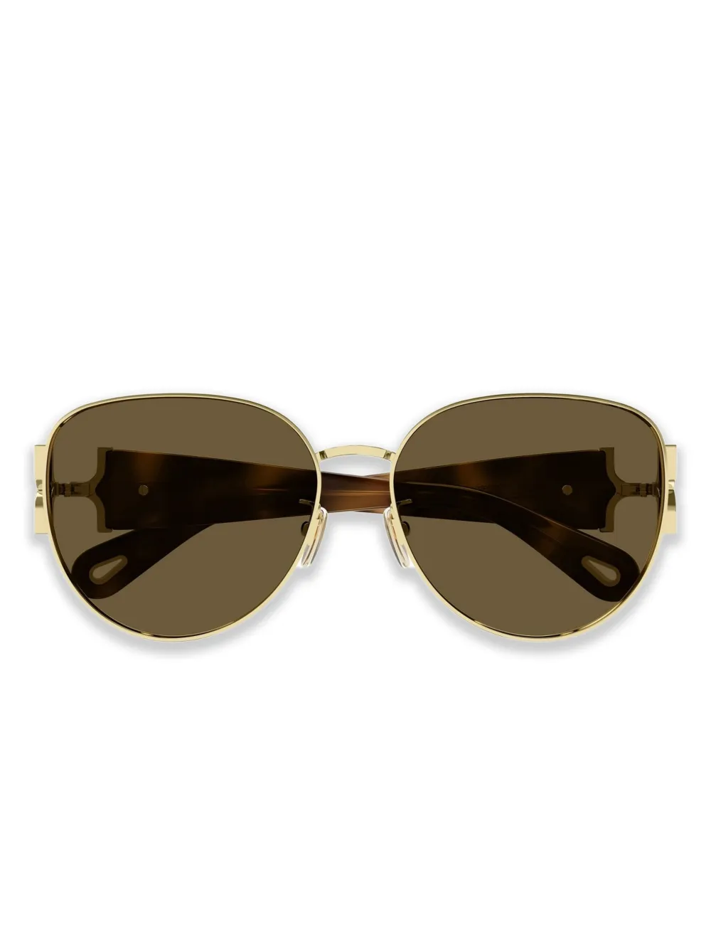 

Круглые солнцезащитные очки CHLOÉ, золотой