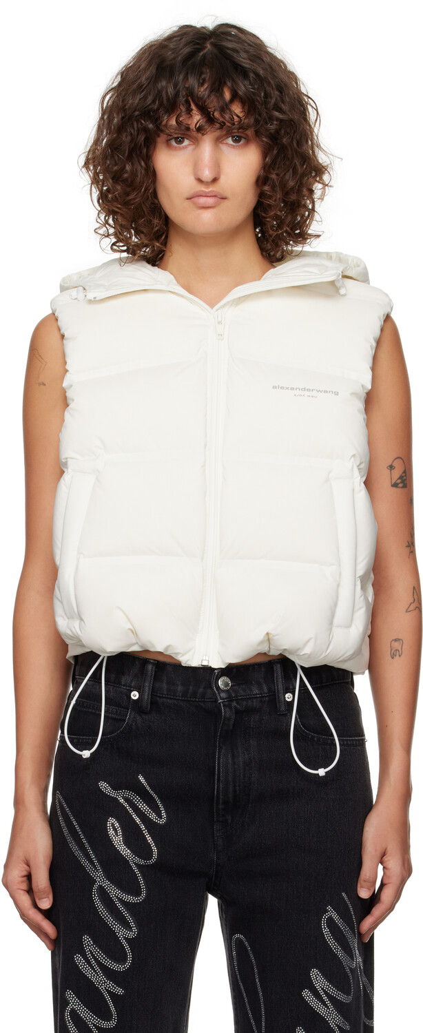 

Укороченный жилет с капюшоном Off-White Alexander Wang