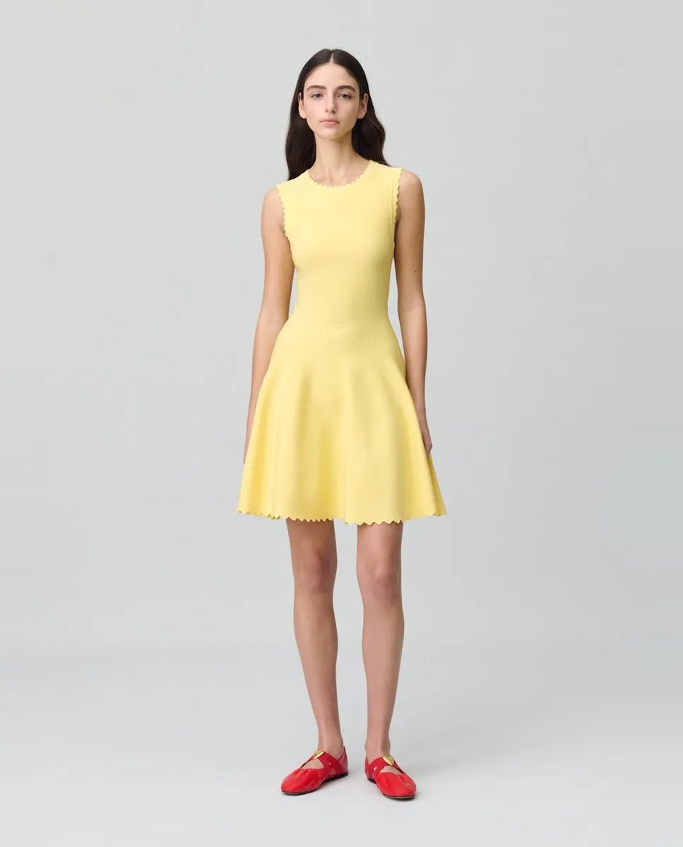 

Короткое трикотажное платье-фигурка Claudie Pierlot, жёлтый
