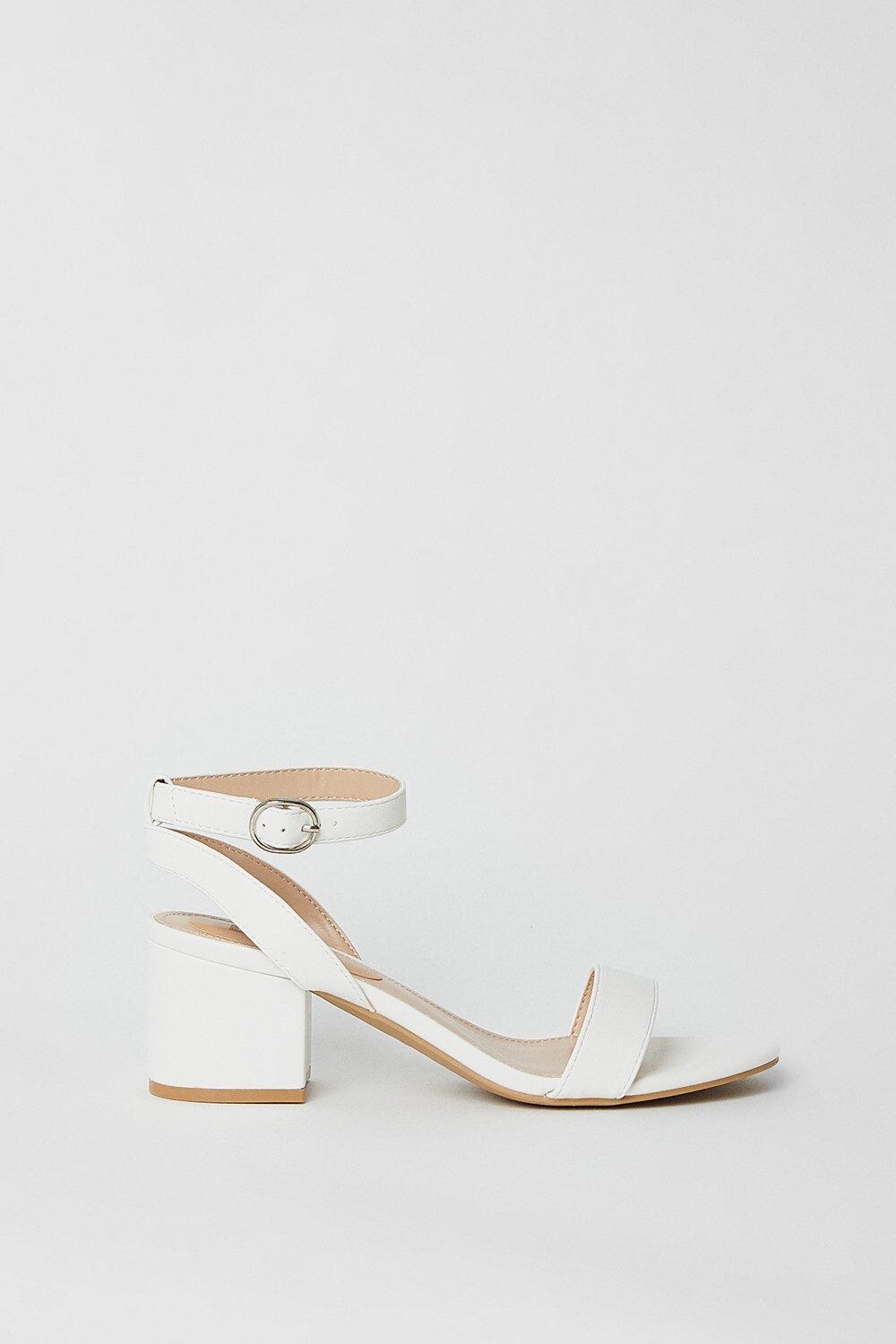 Сандалии Tommi Barely There на среднем каблуке Dorothy Perkins, белый — фото 2