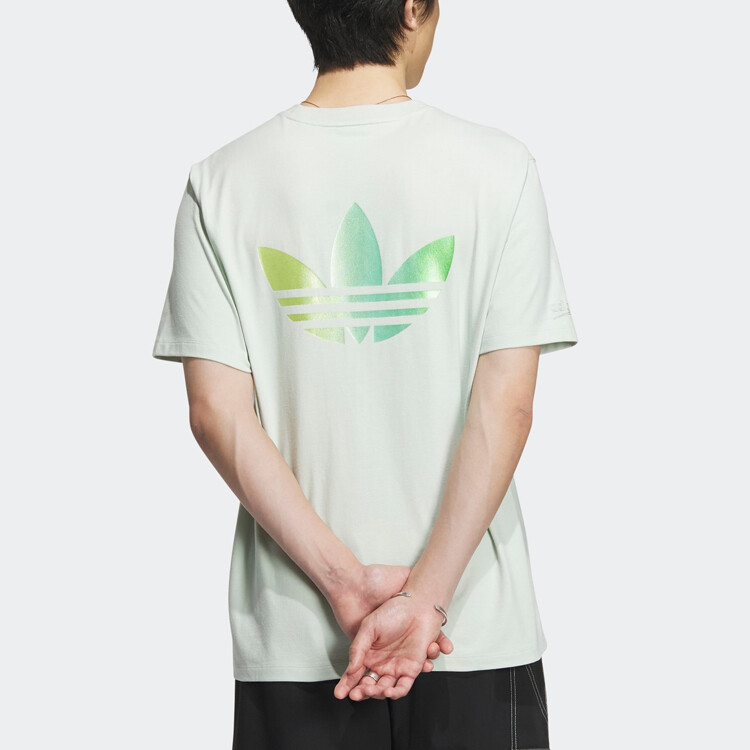 Футболка мужская льняная зеленая Adidas Originals, зеленый — фото 3