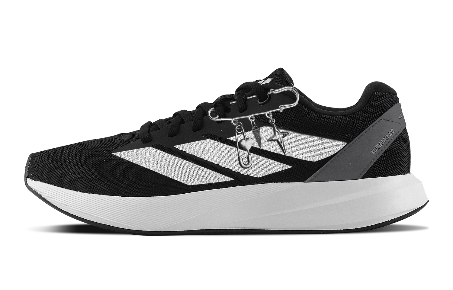 

Adidas Дурам rc амортизация, износостойкие низкие кроссовки для тренировок, спринта и бега unisex silver white black