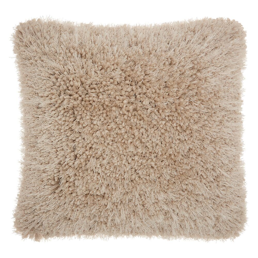 

Подушка Mina Victory Lush Yarn Shag I Throw, бежевый