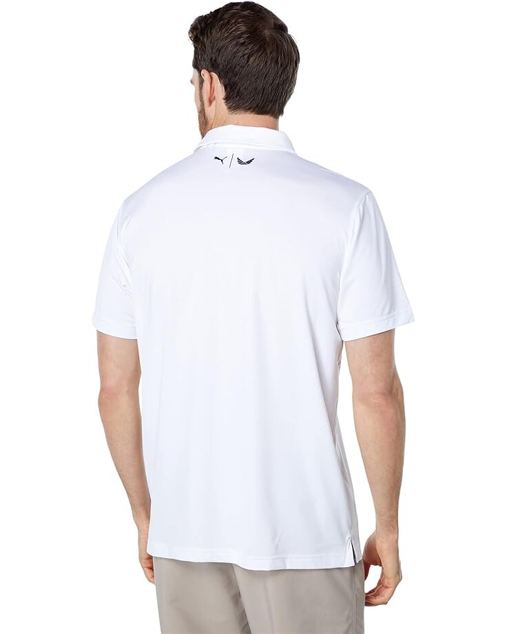 

Поло Puma Volition Paisley Pocket Polo, цвет Bright White/Ski Patrol