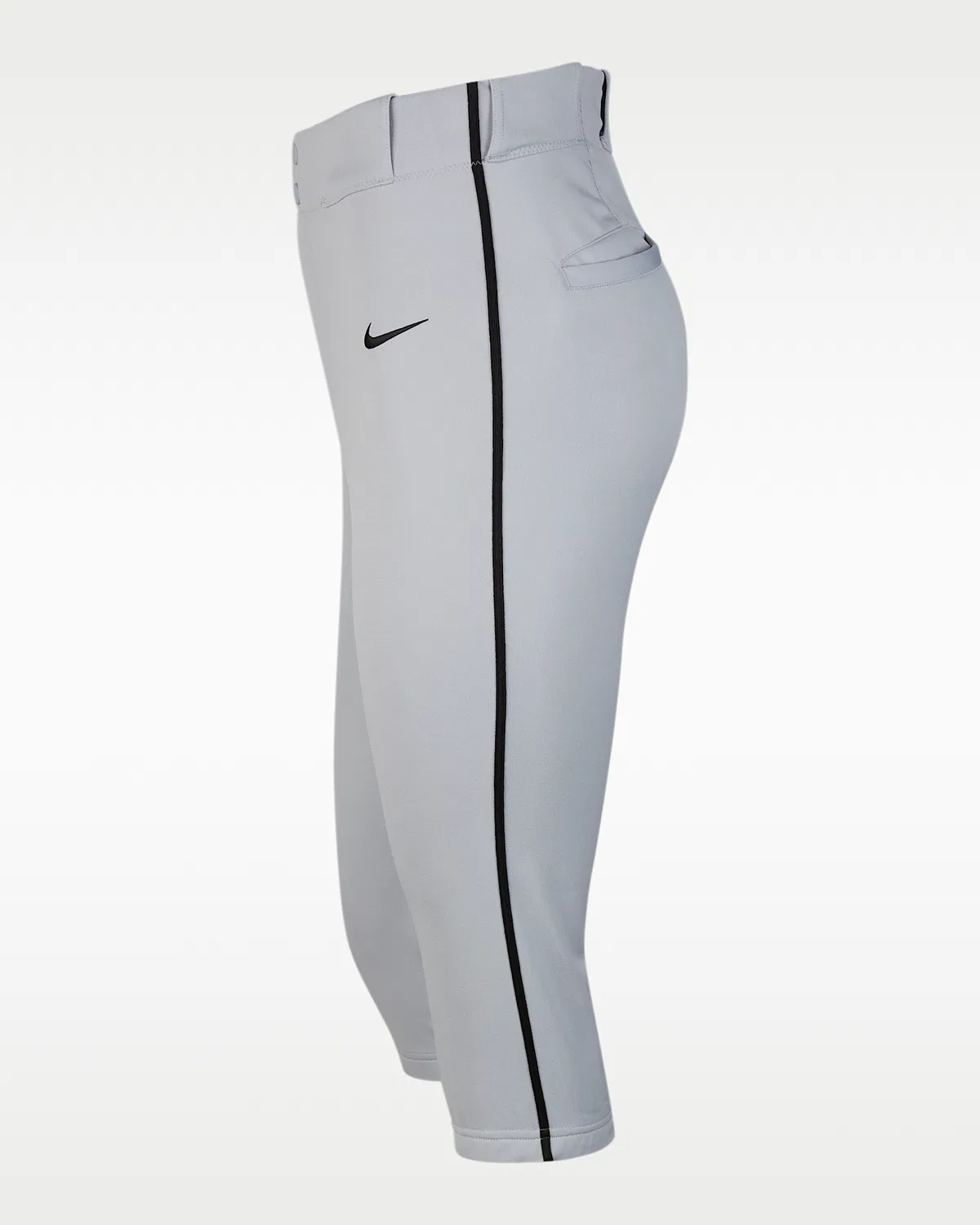 Мужские бейсбольные штаны Nike Vapor Select 2 с высокой посадкой и лампасами, Wolf Grey/Black/Black — фото 3